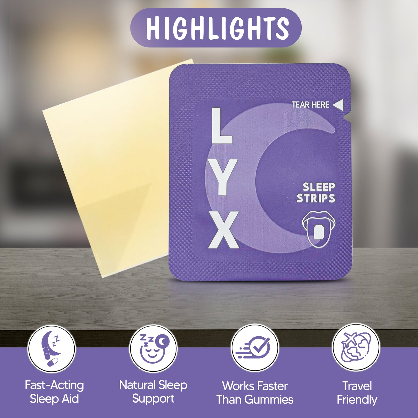 LYX Fast-Acting Melatonin Strips – Sleep Support