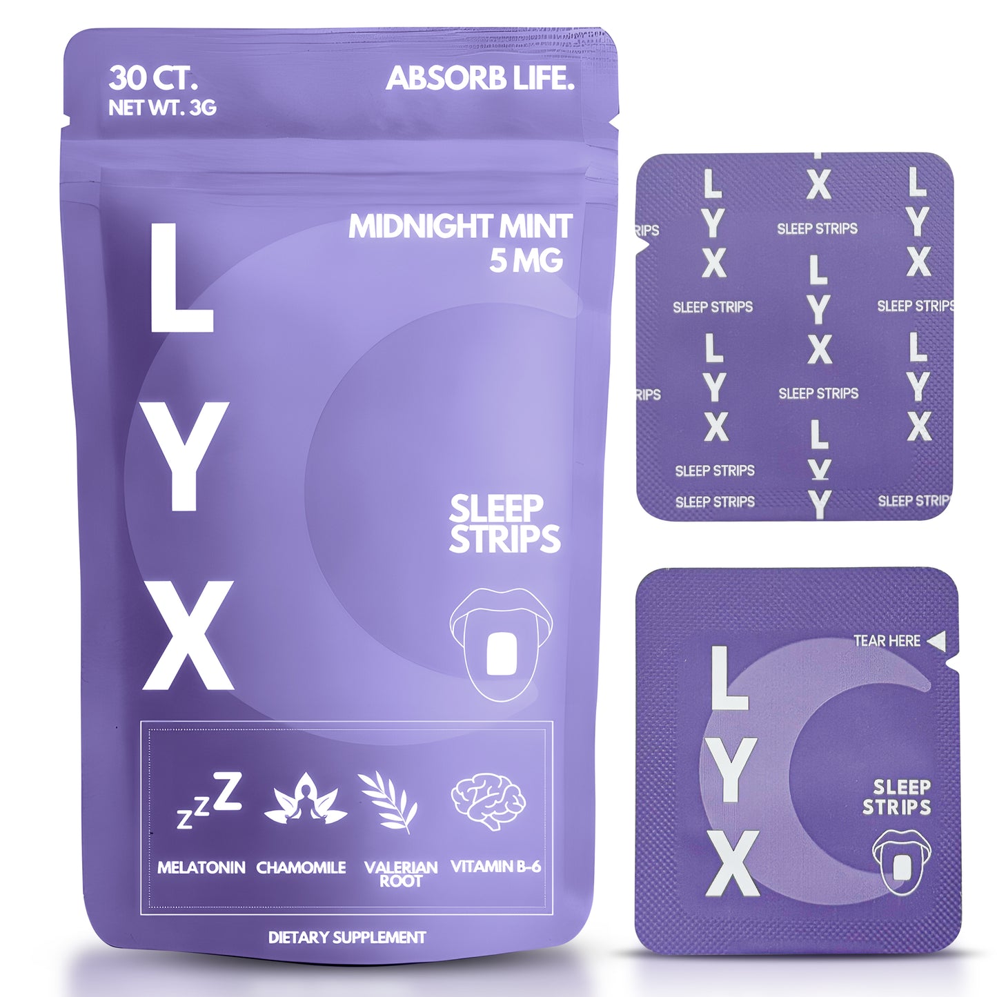 LYX Fast-Acting Melatonin Strips – Sleep Support